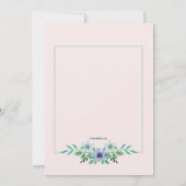 Invitation florale baby shower (Dos)