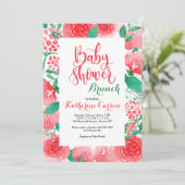 Invitation florale baby shower (Debout devant)