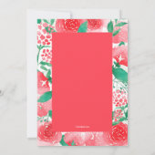 Invitation florale baby shower (Dos)