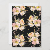 Invitation Florale Baby shower Girl Pink Blush (Dos)