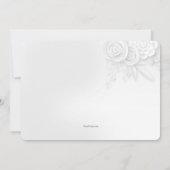 Invitation florale blanche (Dos)