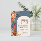 Invitation florale blanche pour le dîner de Thanks (Debout devant)