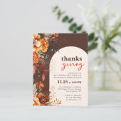 Invitation florale blanche pour le dîner de Thanks (Debout devant)