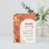 Invitation florale blanche pour le dîner de Thanks (Debout devant)