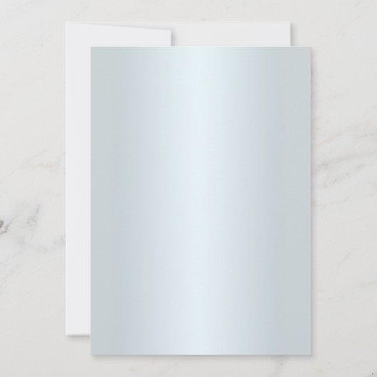 Invitation Florale Bleue Et Papillon (Dos)