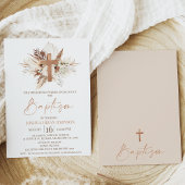 Invitation Florale Boho Beige Brown
