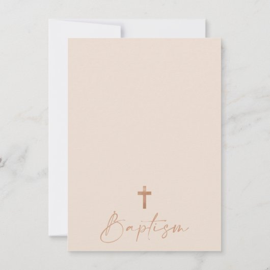 Invitation Florale Boho Beige Brown (Dos)