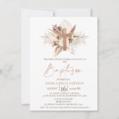 Invitation Florale Boho Beige Brown (Devant)