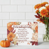 Invitation Florale Bourgogne moderne