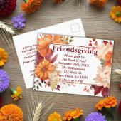 Invitation Florale Bourgogne moderne