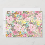 Invitation florale brillante (Dos)