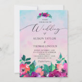 Invitation florale brillante et audacieuse (Devant)