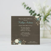 Invitation florale Brown à la mode de Fête de la (Debout devant)