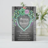 Invitation florale celtique médiévale (Debout devant)