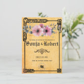 Invitation florale celtique médiévale (Debout devant)