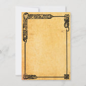 Invitation florale celtique médiévale (Dos)