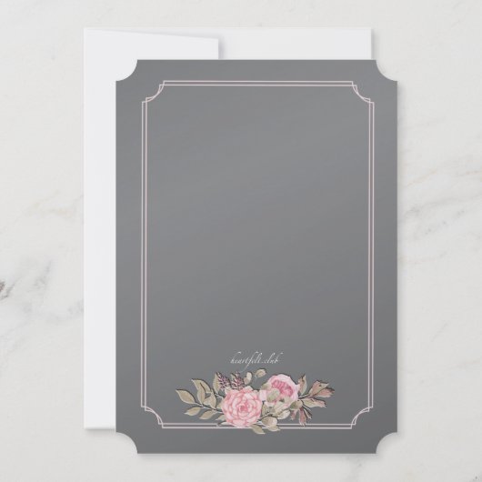 Invitation florale Chalkboard (Dos)