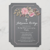 Invitation florale Chalkboard (Devant / Derrière)