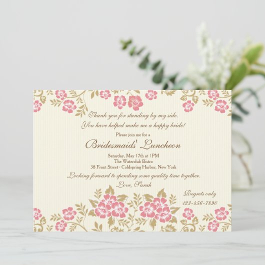 Invitation florale chic (Debout devant)