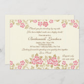 Invitation florale chic (Devant / Derrière)