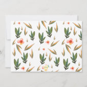 Invitation florale chic aquarelle (Dos)