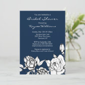 Invitation florale chic de Fête de la mariée (Debout devant)