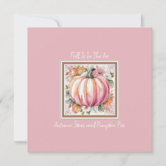 Invitation Florale Citrouille Automne (Devant)