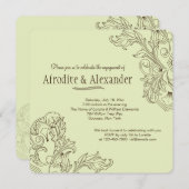 Invitation florale classique (Devant / Derrière)