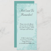 Invitation florale classique de dîner d'élégance (Devant / Derrière)