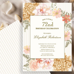 Invitation Florale Couleurs d'Automne pour 72e Ann