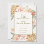 Invitation Florale Couleurs d'Automne pour 95e Ann (Devant)