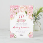 Invitation Florale d'anniversaire, (Debout devant)