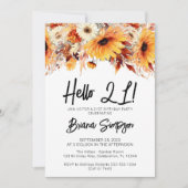 Invitation florale d'anniversaire 21 ans (Devant)