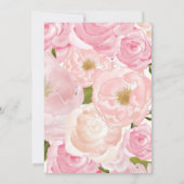 Invitation florale d'anniversaire de licorne (Dos)