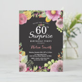 Invitation florale d'anniversaire de surprise (Debout devant)