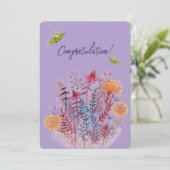 invitation florale d'anniversaire mignon (Debout devant)