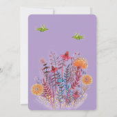 invitation florale d'anniversaire mignon (Dos)