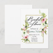 Invitation florale d'aquarelle blanche (Devant / Derrière)