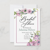 Invitation florale d'aquarelle violette (Devant)