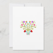 Invitation Florale d'art populaire mexicain blanc Sweet sixte (Dos)