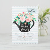 Invitation florale de baby shower de boîte (Debout devant)