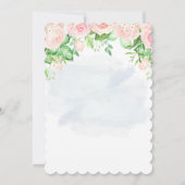 Invitation florale de baby shower de parties (Dos)