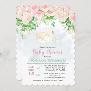 Invitation florale de baby shower de parties