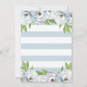 Invitation florale de baby shower d'éléphant - (Dos)