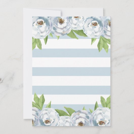 Invitation florale de baby shower d'éléphant - (Dos)