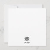 Invitation florale de baby shower d'oiseaux (Dos)