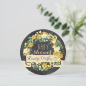 INVITATION FLORALE DE BABY SHOWER DU TABLEAU (Debout devant)