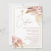 Invitation florale de Boho Brown (Devant)