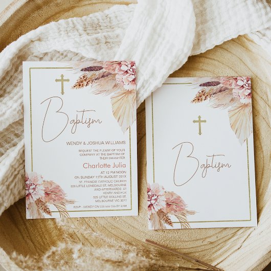 Invitation florale de Boho Brown
