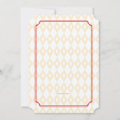 Invitation florale de cadre de trellis (Dos)